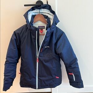 Patagonia Navy Blue Powder Town Hooded Jacket size L (12)